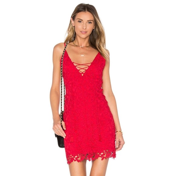 NWT The Jetset Diaries Private Beach Mini Dress in Crimson Small Sleeveless - Picture 1 of 9